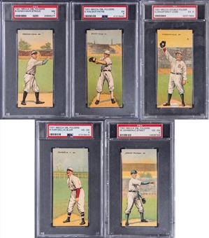 1911 T201 Mecca Double Folders PSA-Graded Collection (21 Different) – Including Walter Johnson/Gabby Street and Sam Crawford/Ty Cobb